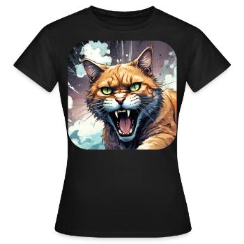 Wild Cat - Women's T-Shirt - black - Front - AI Model Female 172 dark (172cm)