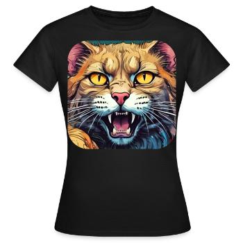 Wild Cat - Women's T-Shirt - black - Front - AI Model Female 172 dark (172cm)