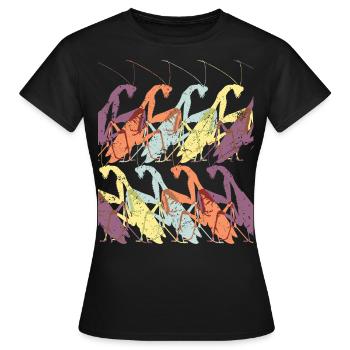 Gottesanbeterin Insekt - Frauen T-Shirt - Schwarz - Vorne - AI Model Female 172 dark (172cm)