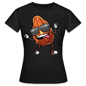 Dattes Fruit Dancing - T-shirt Femme - noir - Devant - AI Model Female 172 dark (172cm)