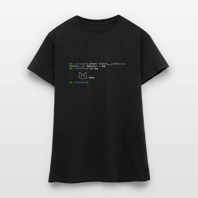 linux shell cat T-shirt Femme