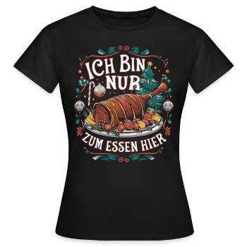 Sprüche für Weihnachten und Festtage mit Familie - Frauen T-Shirt - Schwarz - Vorne - AI Model Female 172 dark (172cm)
