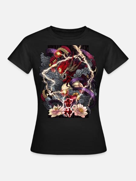 Raijin, Gott des Donners - Frauen T-Shirt - Schwarz