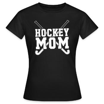 Hockey Mom – Stolze Feldhockey-Mama - Frauen T-Shirt - Schwarz - Vorne - AI Model Female 172 dark (172cm)