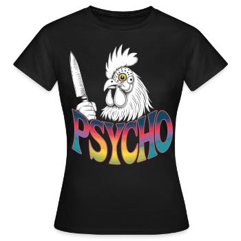 Psycho Chicken Style - Women's T-Shirt - black - Front - AI Model Female 172 dark (172cm)