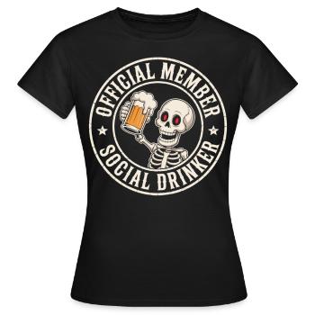 Consommation sociale avec style - T-shirt Femme - noir - Devant - AI Model Female 172 dark (172cm)