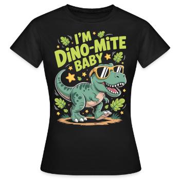 Chemise pour bébé Dino-Mite - T-shirt Femme - noir - Devant - AI Model Female 172 dark (172cm)