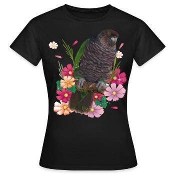 Le perroquet impérial - T-shirt Femme - noir - Devant - AI Model Female 172 dark (172cm)