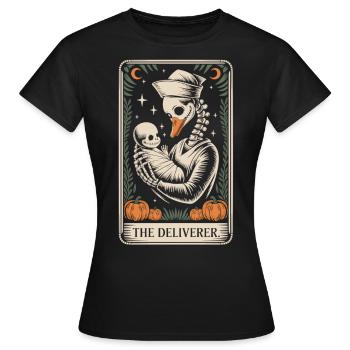 Skeleton Goose with Baby Halloween Shirt - Women's T-Shirt - black - Front - AI Model Female 172 dark (172cm)