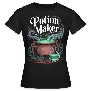 T-shirt brasseur de potion magique - T-shirt Femme - noir - Devant - AI Model Female 172 dark (172cm)