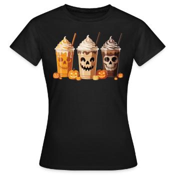 T-shirt boissons d’Halloween - T-shirt Femme - noir - Devant - AI Model Female 172 dark (172cm)