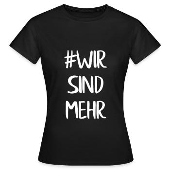 # Nous sommes plus - T-shirt Femme - noir - Devant - AI Model Female 172 dark (172cm)