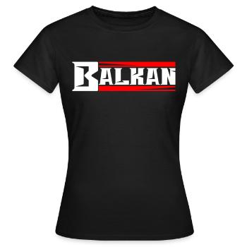 Cadeau Balkans Yougoslavie - T-shirt Femme - noir - Devant - AI Model Female 172 dark (172cm)