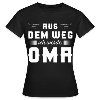 Aus dem Weg Ich werde Oma Baby - Frauen T-Shirt - Schwarz - Vorne - AI Model Female 172 dark (172cm)