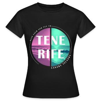 Tenerife Îles Canaries Îles Canaries Vacances d’été - T-shirt Femme - noir - Devant - AI Model Female 172 dark (172cm)