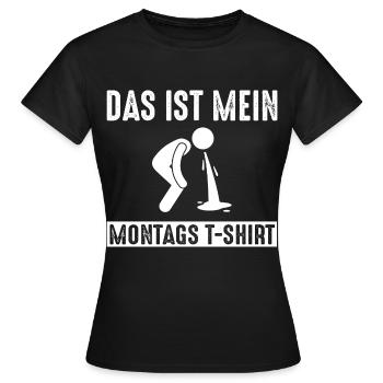 C’est mon lundi lundi - T-shirt Femme - noir - Devant - AI Model Female 172 dark (172cm)