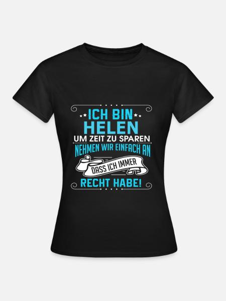 HELEN - Frauen T-Shirt - Schwarz