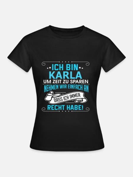 KARLA - Frauen T-Shirt - Schwarz