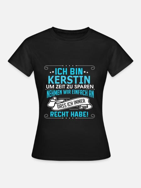 KERSTIN - Frauen T-Shirt - Schwarz