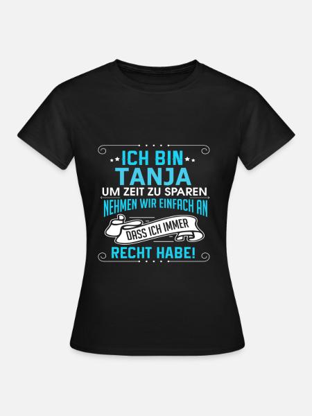 TANJA - Frauen T-Shirt - Schwarz