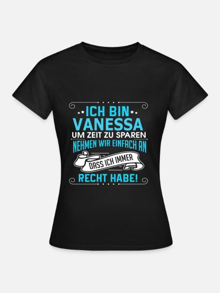 VANESSA - Frauen T-Shirt - Schwarz