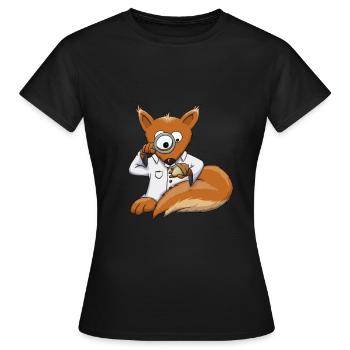 Chercheur Doc Écureuil Loupe Acorn Sweet Gift - T-shirt Femme - noir - Devant - AI Model Female 172 dark (172cm)