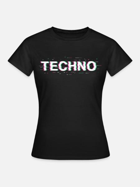 Techno 3D Rave Festival - Frauen T-Shirt - Schwarz