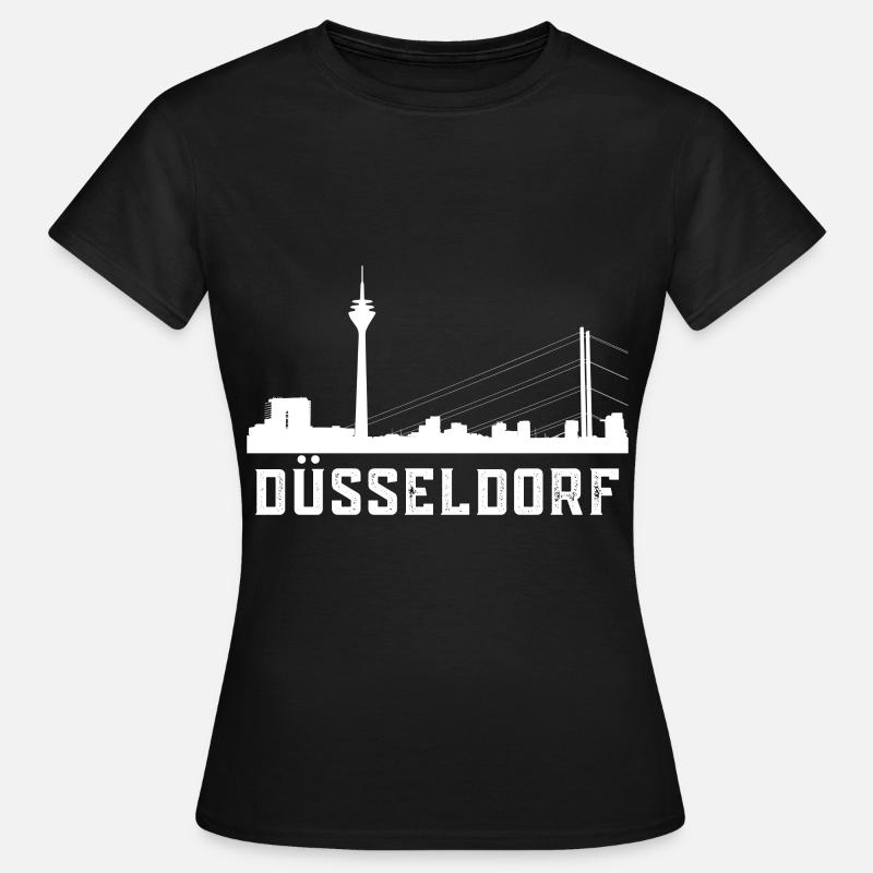 Dusseldorf skyline - Women's T-Shirt - black
