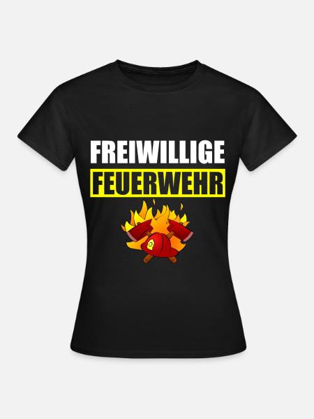 Freiwillige Feuerwehr - Frauen T-Shirt - Schwarz