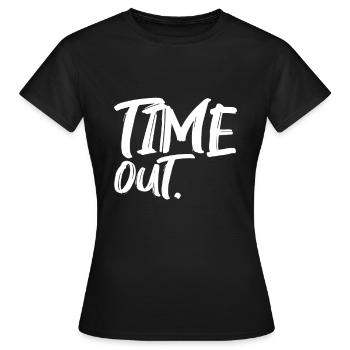 lustiges Statement Shirt Auszeit - Frauen T-Shirt - Schwarz - Vorne - AI Model Female 172 dark (172cm)