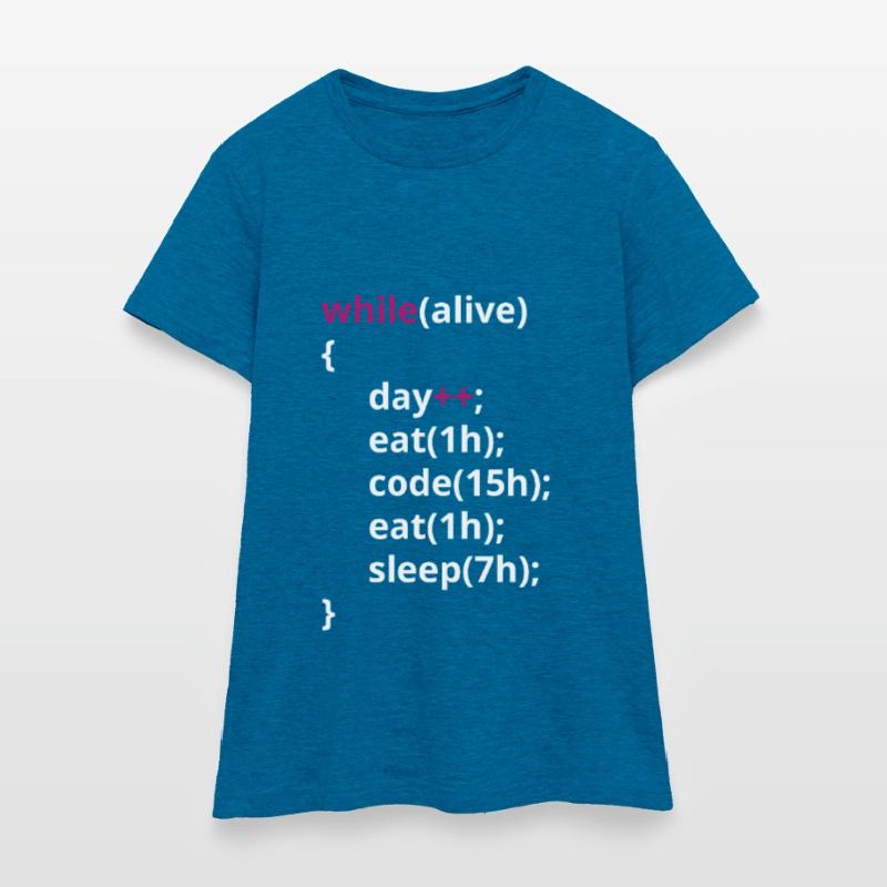 Les programmeurs mangent du code PHP drôle T-shirt Femme