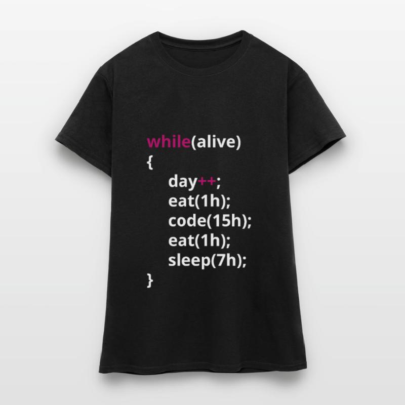Les programmeurs mangent du code PHP drôle T-shirt Femme