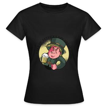 Make St.Patrick’s Day great again - T-shirt Femme - noir - Devant - AI Model Female 172 dark (172cm)