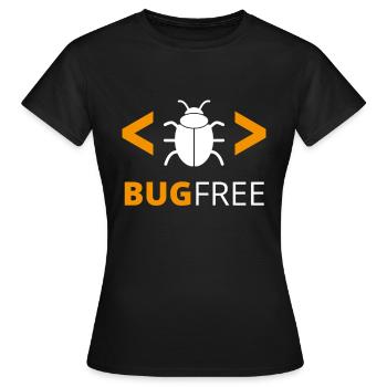 Bugfree Free Programmer Code Geek - T-shirt Femme - noir - Devant - AI Model Female 172 dark (172cm)