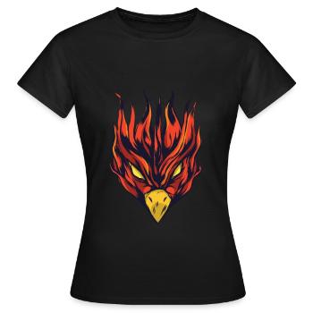 Phoenix brûlant - Phoenix brûlant - T-shirt Femme - noir - Devant - AI Model Female 172 dark (172cm)