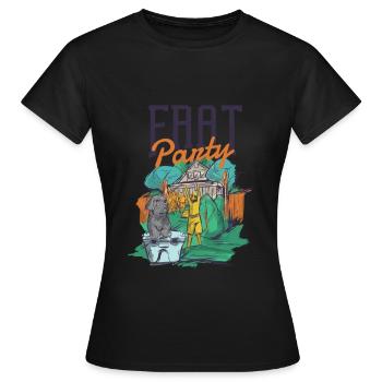 Frat Party - Studenten Party - Frauen T-Shirt - Schwarz - Vorne - AI Model Female 172 dark (172cm)