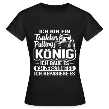 Tractor pulling - Women's T-Shirt - black - Front - AI Model Female 172 dark (172cm)