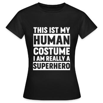 Costume drôle de costume d'Halloween - T-shirt Femme - noir - Devant - AI Model Female 172 dark (172cm)