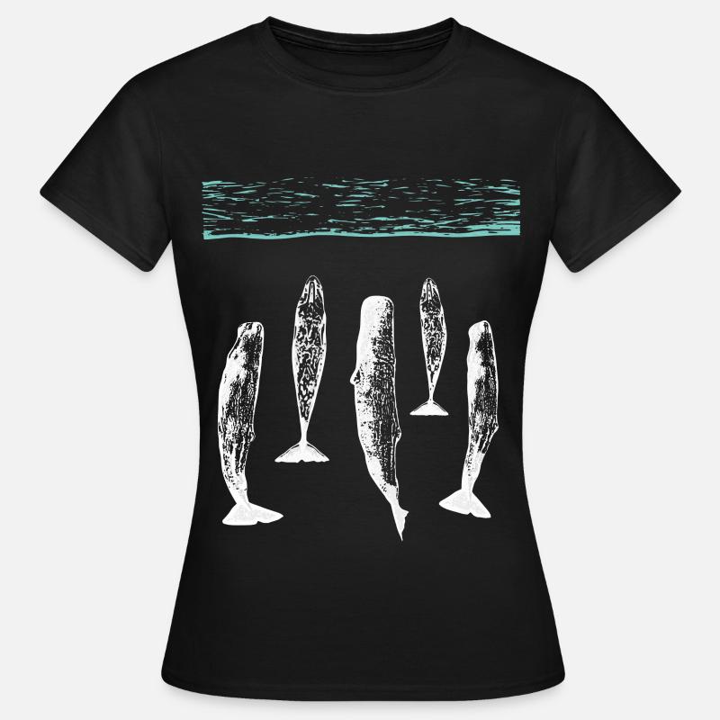 spermwhale plain white - T-shirt Femme - noir