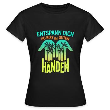 Du bist in guten Händen Physiotherapie - Frauen T-Shirt - Schwarz - Vorne - AI Model Female 172 dark (172cm)