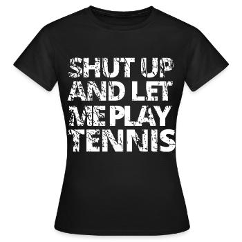 tennis / tennis / joueur de tennis / jeu de tennis - T-shirt Femme - noir - Devant - AI Model Female 172 dark (172cm)