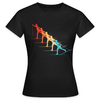 Patinage de fond féminin Cross-Country Classic Cross-Country S - T-shirt Femme - noir - Devant - AI Model Female 172 dark (172cm)