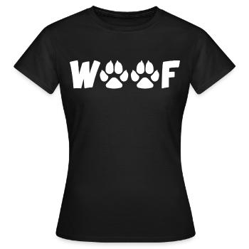 Barking dog (white) - Women's T-Shirt - black - Front - AI Model Female 172 dark (172cm)