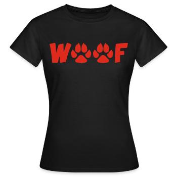 Barking dog (red) - Women's T-Shirt - black - Front - AI Model Female 172 dark (172cm)