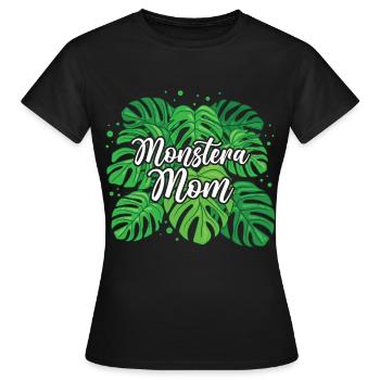 Monstera Mom - Frauen T-Shirt - Schwarz - Vorne - AI Model Female 172 dark (172cm)