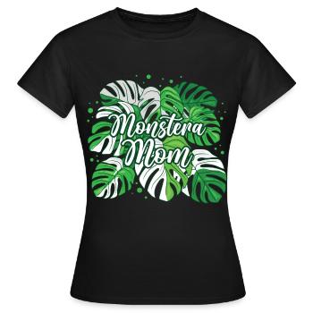Variegated Monstera Mom - Frauen T-Shirt - Schwarz - Vorne - AI Model Female 172 dark (172cm)