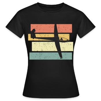 Glisse rétro vintage - T-shirt Femme - noir - Devant - AI Model Female 172 dark (172cm)
