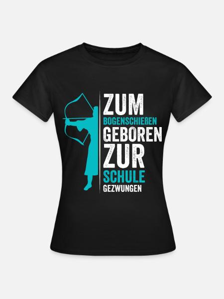 Bogenschießen Bogenschütze Pfeile Bogen - Frauen T-Shirt - Schwarz