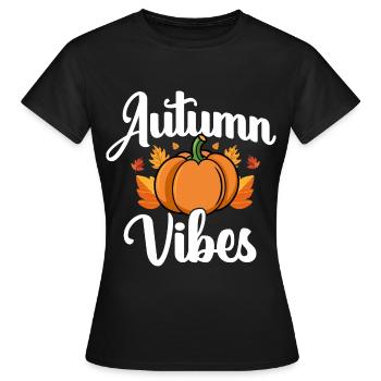 Automne - T-shirt Femme - noir - Devant - AI Model Female 172 dark (172cm)