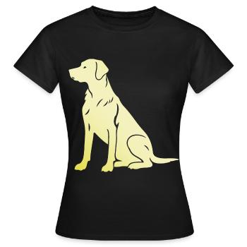 Dackel Dachshund Silhouette Hund Silhouette - Frauen T-Shirt - Schwarz - Vorne - AI Model Female 172 dark (172cm)